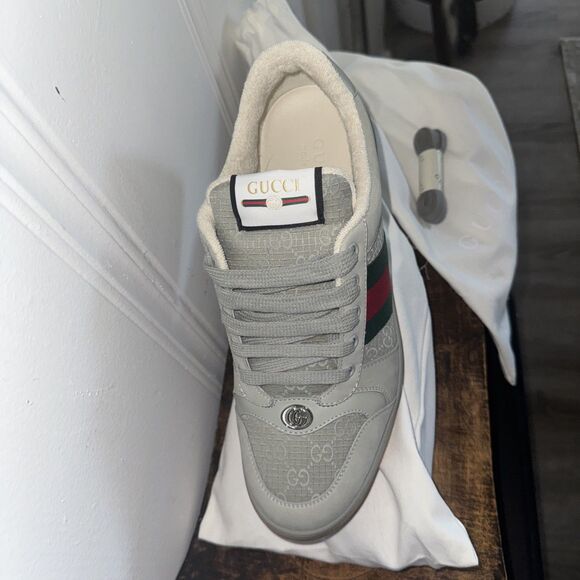 GUCCI Screener Sneakers Grey Size 9 - Picture 6 of 10